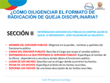 SECCI&Oacute;N 2 INFORMACION SERVIDOR (ES) P&Uacute;BLICO (S) CONTRA QUIEN SE QUEJA  O INFORMANTE. DEBE DILIGENCIAR LO SIGUIENTE.