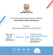 Secretar&iacute;a de Vivienda Social y H&aacute;bitat rinde cuentas a la comunidad cale&ntilde;a este mi&eacute;rcoles