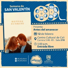 Progr&aacute;mese con la Semana de San Valent&iacute;n, en la Videoteca de la Sala Audiovisual de Cali