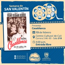 Progr&aacute;mese con la Semana de San Valent&iacute;n, en la Videoteca de la Sala Audiovisual de Cali