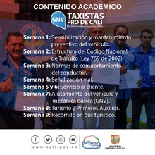 4 de abril: &uacute;ltimo d&iacute;a para inscribirse en el programa Taxistas Pro de Cali