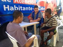 Habitantes de Calle est&aacute;n acudiendo a recibir los servicios en el dispositivo m&oacute;vil