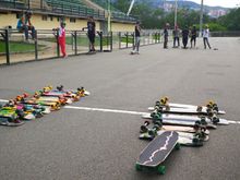Los mejores de V&eacute;rtigo se tomaron el patin&oacute;dromo mundialista.