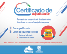 Certificado de adjudiacaci&oacute;n 