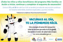 Convocan a beneficiarios de M&aacute;s Familias en Acci&oacute;n para jornada de vacunaci&oacute;n