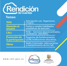 Temas de la rendici&oacute;n de cuentas