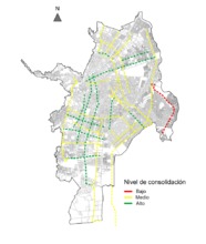 Mapa consolidaci&oacute;n socioecon&oacute;mica - Corredor estrat&eacute;gico urbano