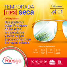 Prot&eacute;jase del sol y evite los riesgos en esta temporada seca