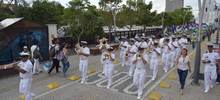 La banda marcial de la Fuerza Naval del Pac&iacute;fico se luci&oacute; en la Plaza de Cayzedo de Cali