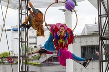 El circo Incubaxion Teatro invit&oacute; a conservar el medio ambiente.