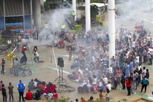 El circo Incubaxion Teatro invit&oacute; a conservar el medio ambiente.