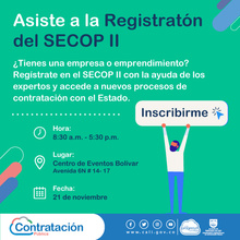 Asista a la Registrat&oacute;n del SECOP II y descubra nuevas formas de contratar con el Estado