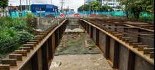 Puente de la calle 21 sobre el r&iacute;o Cali va en un 70% de adelanto