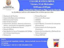 Invitaci&oacute;n Casa de Justicia M&oacute;vil Instituci&oacute;n Educativa Olga Lucia Lloreda Comuna 9