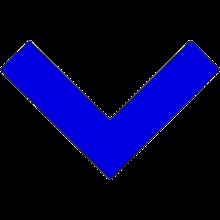 Flecha PNG blanca Abajo