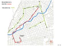 Este ser&aacute; el recorrido de la marcha de marcha convocada por el sector sindical de la educaci&oacute;n en Santiago de Cali