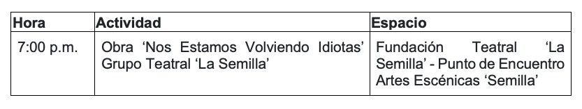 Con funciones teatrales, conversatorios, talleres y un desfile se celebrar&aacute; el D&iacute;a Internacional del Teatro