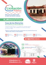 La Casa de las Memorias del Conflicto y la Reconciliaci&oacute;n abre licitaci&oacute;n p&uacute;blica para la adecuaci&oacute;n de su sede