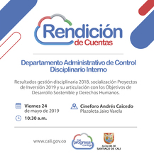 Control Disciplinario invita a la comunidad a su rendici&oacute;n de cuentas
