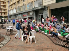 La Plaza de Cayzedo fue el epicentro de un espect&aacute;culo art&iacute;stico por cuenta de estudiantes de Mi Comunidad es Escuela
