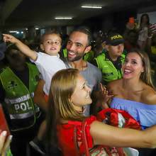 Efusivo recibimiento en Cali a Juan Sebasti&aacute;n Cabal, No. 1 ATP Dobles