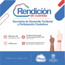 Secretar&iacute;a de Desarrollo Territorial y Participaci&oacute;n Ciudadana rinde cuentas  a los cale&ntilde;os