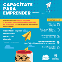 Talleres gratuitos para adultos mayores y personas con discapacidad de la comuna 10