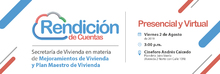 Segunda Rendici&oacute;n de Cuentas - Viernes 2 de Agosto de 2019