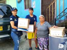 Familias afectadas por eventos naturales recibieron asistencia humanitaria