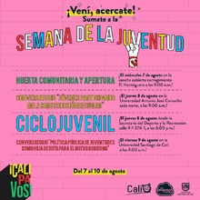 Si tienes entre 14 y 28 a&ntilde;os no te puedes perder la variada  programaci&oacute;n de la Semana de la Juventud 2019