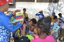 Ni&ntilde;os y j&oacute;venes del &aacute;rea de renovaci&oacute;n urbana fortalecieron valores a trav&eacute;s de las cometas