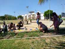 Habitantes de Potrero Grande pintan sin fronteras