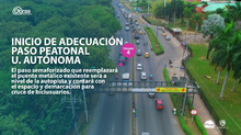 Comienza adecuaci&oacute;n de paso peatonal frente a Universidad Aut&oacute;noma