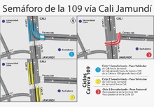 Sem&aacute;foros en al 109