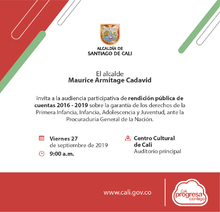 Este viernes, rendici&oacute;n p&uacute;blica de cuentas sobre la garant&iacute;a de derechos para la primera infancia, infancia, adolescencia y juventud