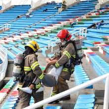 As&iacute; fue el simulacro en las piscinas Alberto Galindo y en el Pascual Guerrero