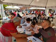 Habitantes de la comuna 15 disfrutaron de la Brigada Social y de Servicios