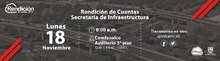 Tercera rendici&oacute;n de cuentas Secretaria de Infraestructura encabezado