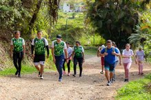 Con una caminata especial habitantes del corregimiento El Saladito disfrutaron una ma&ntilde;ana de actividad f&iacute;sica