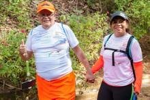 Con una caminata especial habitantes del corregimiento El Saladito disfrutaron una ma&ntilde;ana de actividad f&iacute;sica