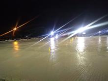 Fundido tablero del puente de la carrera 122 en el crucero a Puerto Tejada