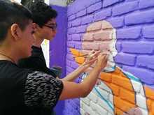 Mural le cambi&oacute; la cara a un colegio en Las Delicias con Urban 95