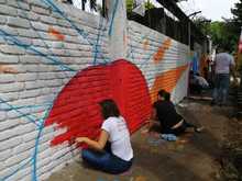 Mural le cambi&oacute; la cara a un colegio en Las Delicias con Urban 95