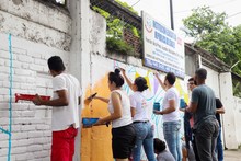 Mural le cambi&oacute; la cara a un colegio en Las Delicias con Urban 95