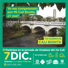 Dale un regalo a Cali este s&aacute;bado 7 de diciembre en la jornada de limpieza del r&iacute;o Cali 