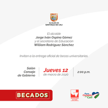 Secretar&iacute;a de Educaci&oacute;n otorga 15 becas universitarias a j&oacute;venes de instituciones educativas