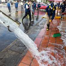 Plazas de mercado de Cali son desinfectadas