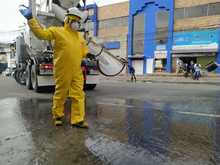 Ya son m&aacute;s de 164 mil metros cuadrados lavados y desinfectados en Cali