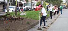 Limpieza, desinfecci&oacute;n y recuperaci&oacute;n del espacio p&uacute;blico en el sector de La Casona