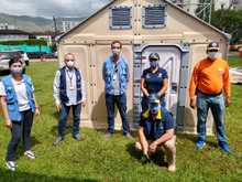 Instalan carpas de atenci&oacute;n a la emergencia sanitaria en la Defensa Civil